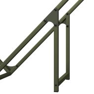 Стойка за дърва за огрев маслиненозелена 100x25x100 cm