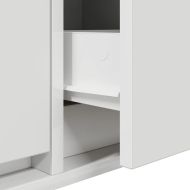 ТВ шкаф, бял, 80x31x25,5 см, инженерно дърво