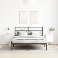 Нощни шкафчета за стенен монтаж, 2 бр, бели, 38x34x40 см