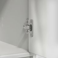 Бюфет с чекмеджета и вратички, бял, 73x31x90 см