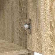 Бюфет с чекмеджета и вратички, дъб сонома, 73x31x90 см