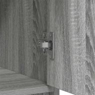 Бюфет с чекмеджета и вратички, сив сонома, 70,5x34x74,5 см