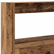 Табла шкаф с LED, Старо дърво, 160x17x102 см