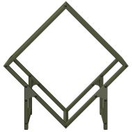 Стойка за дърва за огрев маслиненозелена 50x25x50 см