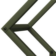 Стойка за дърва за огрев маслиненозелена 50x25x50 см