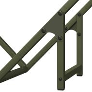 Стойка за дърва за огрев маслиненозелена 50x25x50 см