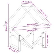 Стойка за дърва за огрев маслиненозелена 50x25x50 см