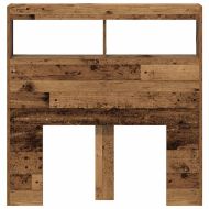 Табла шкаф с LED, Старо дърво, 100x17x102 см