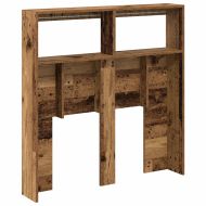 Табла шкаф с LED, Старо дърво, 100x17x102 см