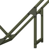 Стойка за дърва за огрев маслиненозелена 80x25x80 см