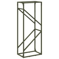 Стойка за дърва за огрев маслиненозелена 40x25x100 см