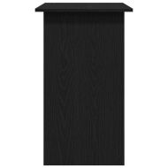 Бюро, черно и дъб, 80x45x74 см, инженерно дърво