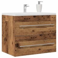 Шкаф за мивка за баня от старо дърво, инженерно дърво