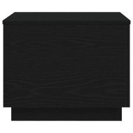 Маса за кафе с LED осветление, черна дъб, 50x50x40 см