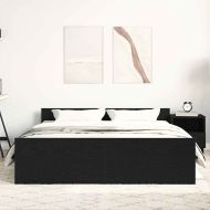 Рамка за легло без матрак Черен дъб Инженерна дървесина