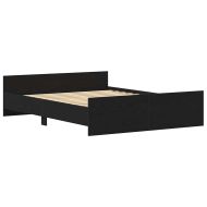Рамка за легло без матрак Черен дъб Инженерна дървесина