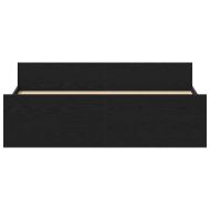 Рамка за легло без матрак Черен дъб Инженерна дървесина