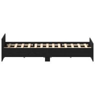 Рамка за легло без матрак Черен дъб Инженерна дървесина