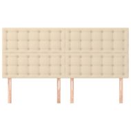 Табла за легло, кремава, 160x5x118/128 см, плат