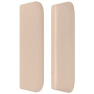 Горна табла за легло, капучино,163x16x78/88 см, изкуствена кожа