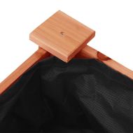 Саксия с вложка, кафява, 71x37x76 см, масивна ела