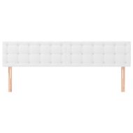 Горни табли за легло 2 бр бели 90x5x78/88 см, изкуствена кожа