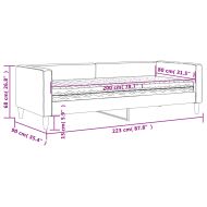 Канапе с матрак, таупе, 80x200 см, плат