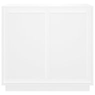 Страничен шкаф, бял, 80x34x75 см, инженерно дърво