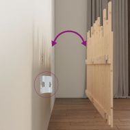 Стенна табла за спалня, 204x3x80 см, борово дърво масив