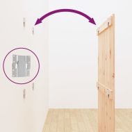 Стенна табла за спалня, 82,5x3x110 см, борово дърво масив