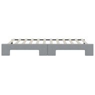 Канапе с изтеглящо разтегателно легло светлосиво 90x200 см плат