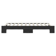 Канапе с изтеглящо разтегателно легло черно 100x200 см плат