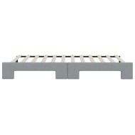 Канапе с изтеглящо разтегателно легло светлосив 100x200 см плат