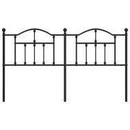 Метална табла за глава, черна, 160 см