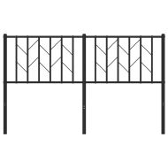 Метална табла за глава, черна, 140 см