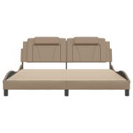 Рамка за легло Viana с LED без матрак, капучино, 180x200 см