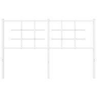 Метална табла за глава, бяла, 135 см