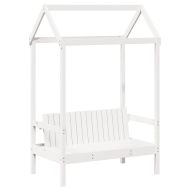 Комплект дневно легло с покрив бял 80x200 см борово дърво масив