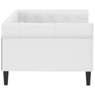 Кушетка, бяла, 90x200 см, изкуствена кожа