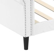 Кушетка, бяла, 90x200 см, изкуствена кожа