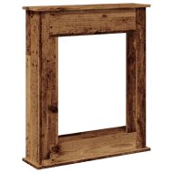 Облицовка за камина старо дърво 75x20x87,5 см инженерно дърво