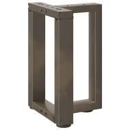 Крака за масичка за кафе, Т-образни, 2 бр., черни, 28x25x(42-43) см, стомана