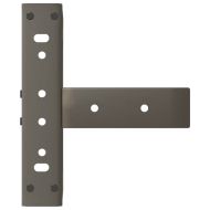 Крака за масичка за кафе, Т-образни, 2 бр., черни, 28x25x(42-43) см, стомана