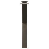 Крака за трапезна маса, X-образни, 2 бр., естествена стомана, 80 x (72-73) см, стомана