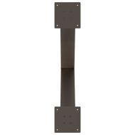 Крака за трапезна маса, X-образни, 2 бр., естествена стомана, 80 x (72-73) см, стомана