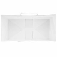 Хартиени торбички 50 бр с дръжки бели 21x11x31 см