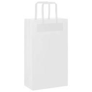 Хартиени торбички 250 бр с дръжки бели 21x11x36 см