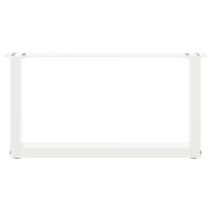 Крака за масичка за кафе, U-образни, 2 бр., бели, 70 x (30-31) см, стомана