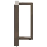 Крака за трапезна маса, Т-образни, 2 бр., черни, 80x35x(72-73) см, стомана