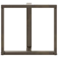 Крака за трапезна маса, Т-образни, 2 бр., черни, 80x35x(72-73) см, стомана